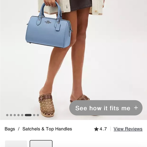 NWTO Coach authentic 79946 faded blush cross grain leather Rowan satchel - Picture 11 of 11